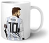 Messi with Cool Look Printed on Coffee Mug for Messi Fan, Mug for Football Lovers, White Ceramic Mug (1 Piece)