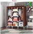 Fancy & Portable Fabric Collapsible Foldable Clothes Closet Wardrobe Storage Rack Organizer Cabinet Cupboard  3 Door Wardrobe Collapsible Wardrobe(wooden)