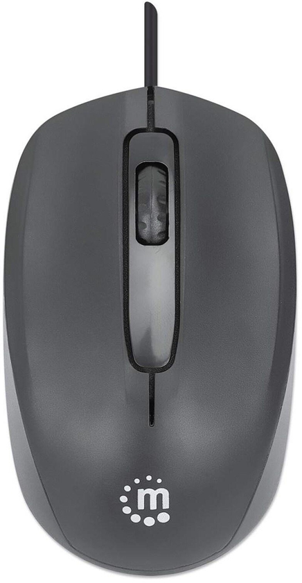 Manhattan 190190 Comfort II Wired Optical Mouse - Black
