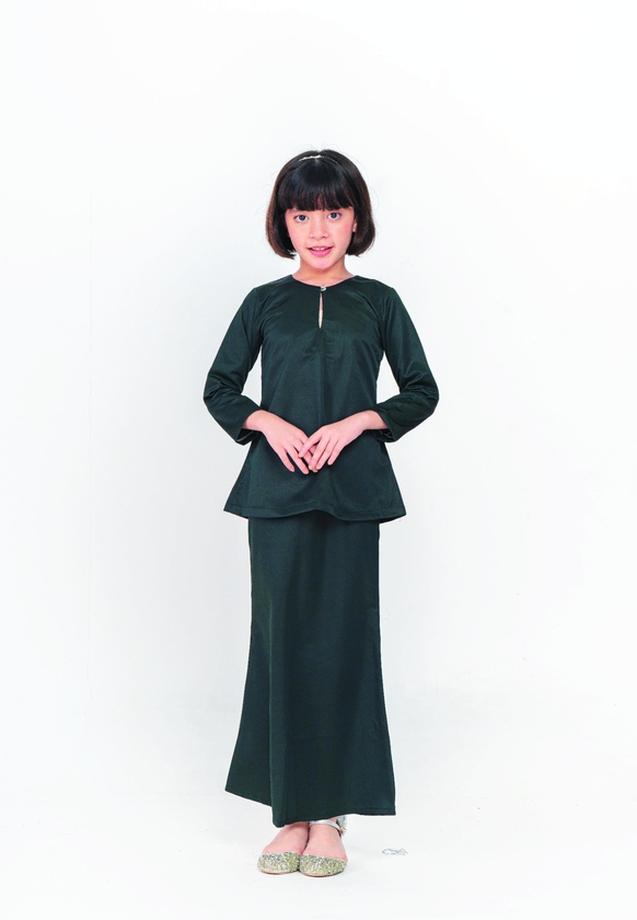 Motherchild Leia Kurung Riau Modern Kids Dress - 6 Sizes (11 Colors)