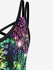 Plus Size 3D Glitter Sparkles Printed Crisscross A Line Dress - 5x | Us 30-32