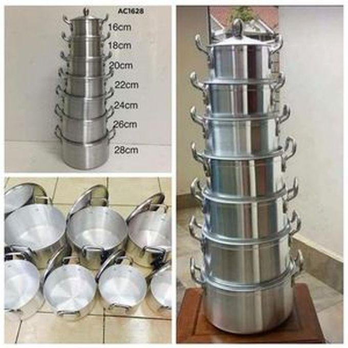 14 Pcs Heavy Stainless Aluminum Cooking Pot - Cook Ware Sets