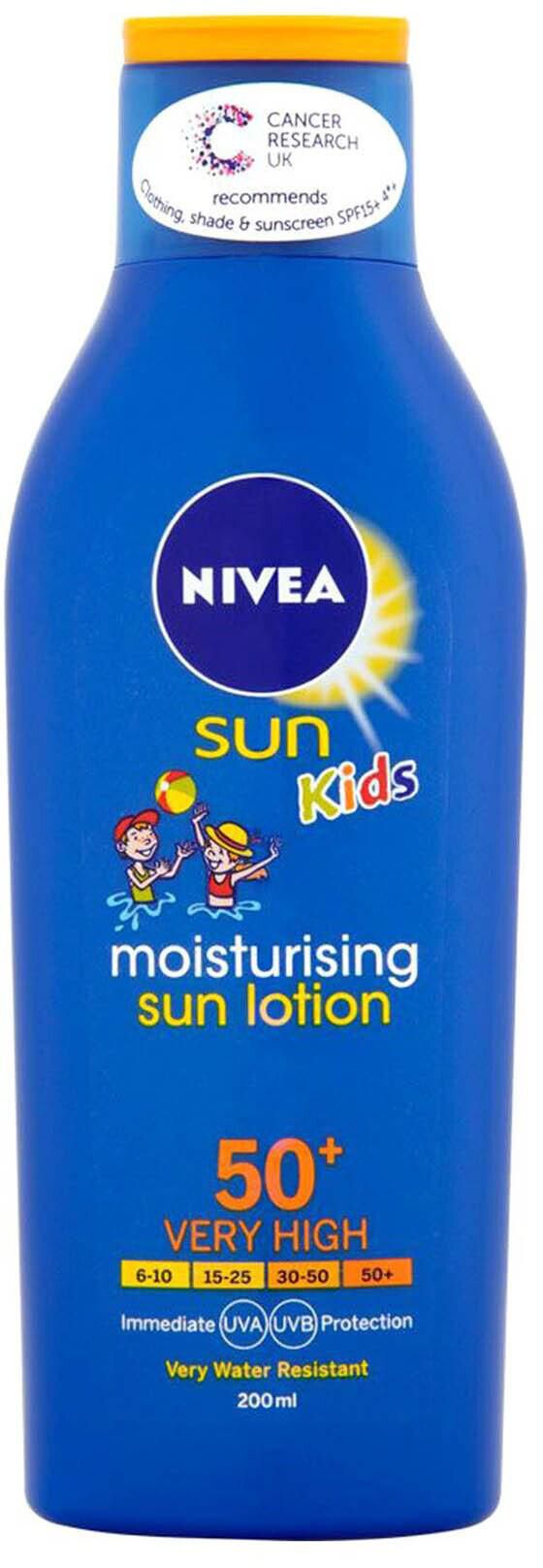 Nivea spf50+ sun kids lotion 200ml