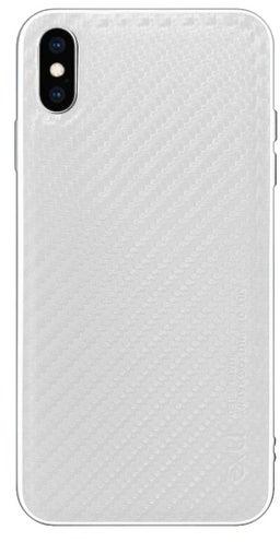 iphone XS / X Case Cover Carbon Fiber Texture Pattern 5.8 inch White