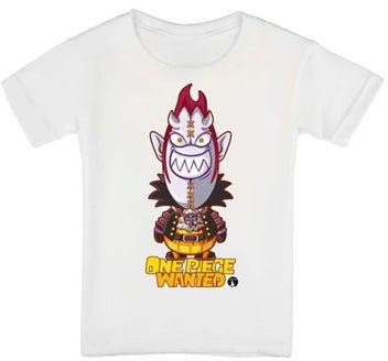 The Anime One Piece Printed T-Shirt White/Brown/Grey