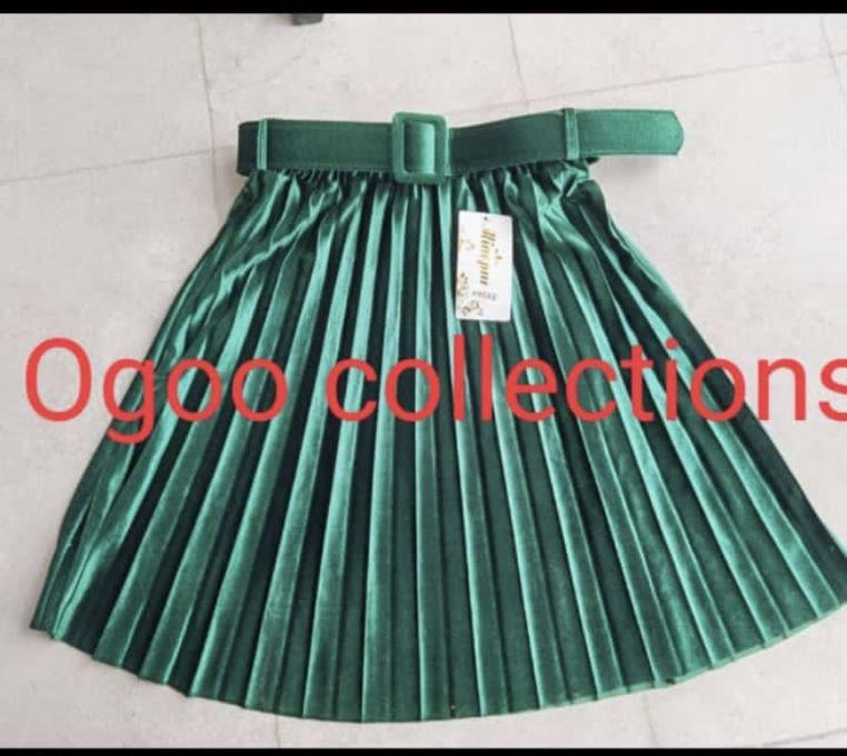 Plated Skirt High Waist Skirt For Women - Short Skirt