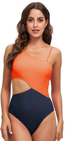 Triangle strap one-piece swimsuit