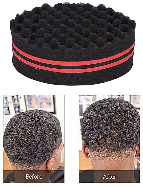 Generic 1pc Oval Double Sides Hair Twist Sponge Brush Natural Afro