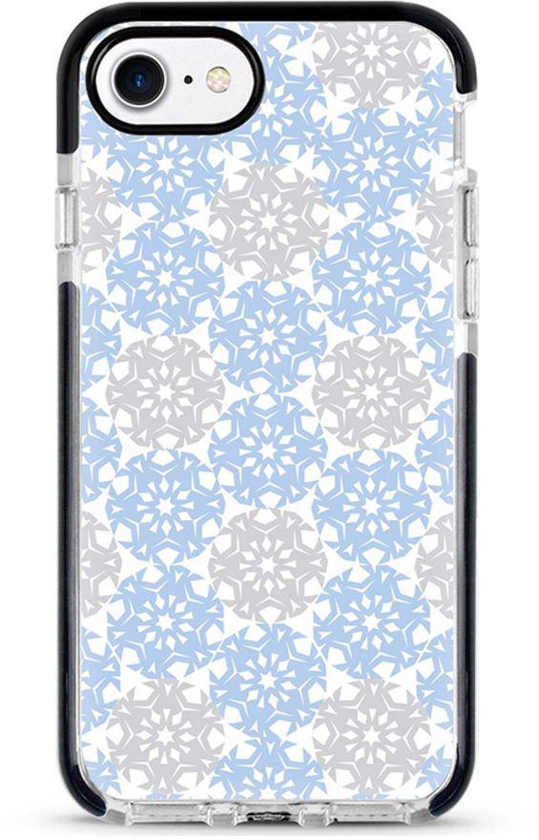 Protective Case Cover For Apple iPhone 7 Frozen Snowflakes Full Print