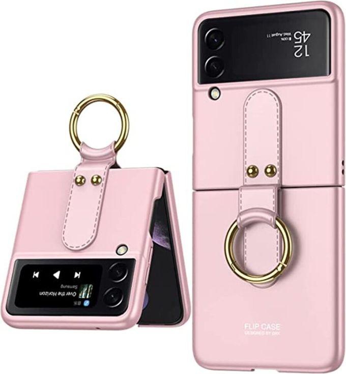 For Samsung Galaxy Z Flip 4 Ultra Thin With Ring (Pink)