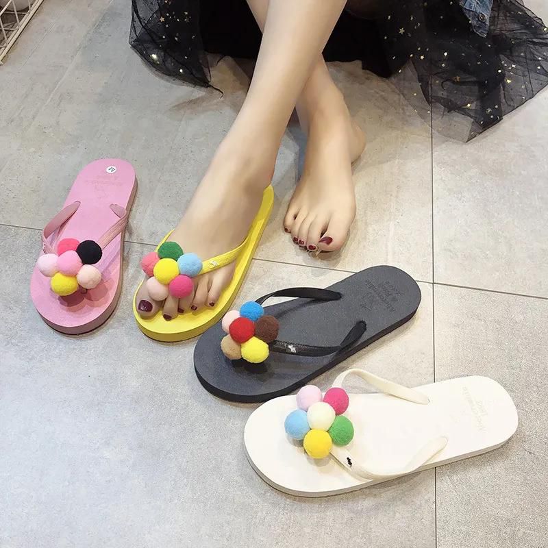 2022 New Ladies Slippers Women's Shoes Flat Simple Fashion Candy colors Beach Slippers Shoes Daily Home