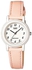 Casio Ladies White Dial Peach Leather Band Watch [LQ-139L-4B2]