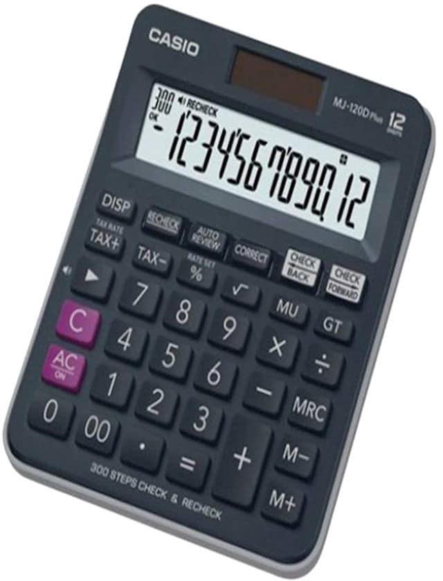 Casio 12 Digit Dual Power Financial Calculator Black
