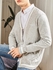 Tonlion Men's Cardigan Simple Design V Neck Single Breasted Knitted Outwear