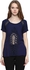 Lace top - Short sleeves -Navy
