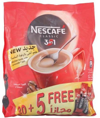 Nescafe Classic 3 in 1 Coffee Sticks - 35's x 20 g