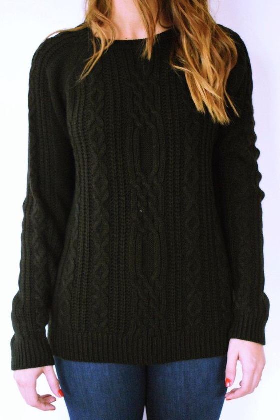 Black Cable Pullover