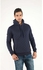 Ravin Quilted Patterned Hoodie - Navy Blue