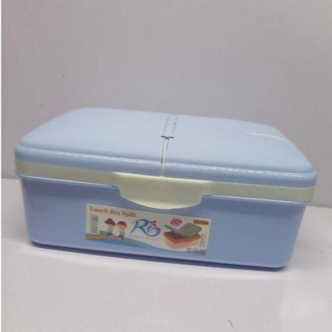 Divided Lunch Box,for School &nursery - Light Blue
