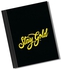 "دفتر ملاحظات مجلد بتصميم عبارة "Stay Gold" مقاس A4" أسود