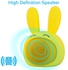 Apple iPhone 8 Mini Bluetooth Speaker, Premium Cute Bunny Animal Bluetooth Wireless Stereo Audio with Handsfree Calling and Superior Sound, Rich Bass for Smartphones, Promate Bunny Yellow