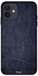 غطاء حماية مزين بنمط مطبوع لهاتف أبل آيفون 12 ميني أزرق