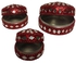 Set Of Three Accessory Boxes- Red