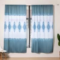 Deals For Less Luna Home, Modern Print, Window Curtains Set Of 2 Pieces, Grey Color