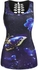 Plus Size & Curve Caged Cutout Butterfly Print Tank Top - 4x