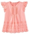 OshKosh Eyelet Cotton Top, Size: 6-9M (68.58 cm - 72.39 cm), Color: Pink, Coral