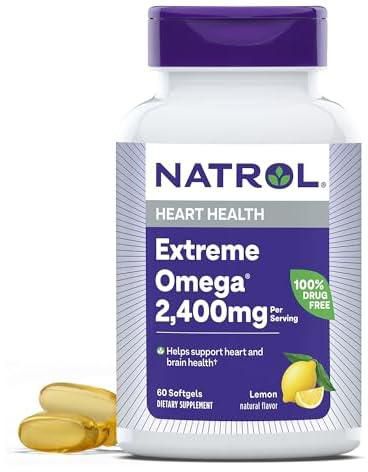 Natrol Omega-3 Extreme, Lemon 60-Count