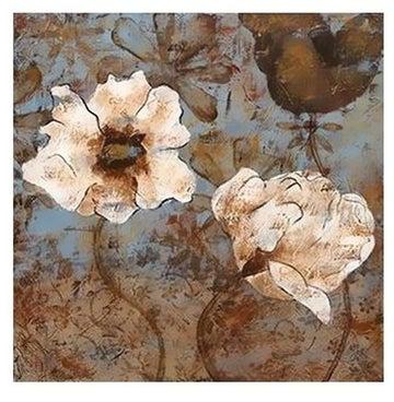 Decorative Wall Poster Brown/Blue/White 50x50cm