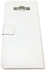 محفظة جلدية لون ابيض لجوال سامسونج جلاكسي اي7  - SAMSUNG GALAXY A7