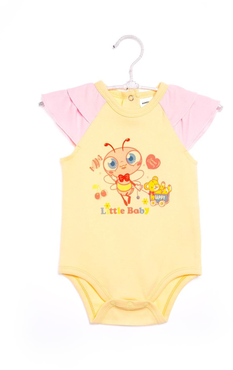 Basicxx Infant Girls Yellow Bodysuit Size 6-9 Months