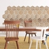 Decorative vinyl wall tiles - Hexagon - weathered wood (30Pcs 10x10cm per piece)