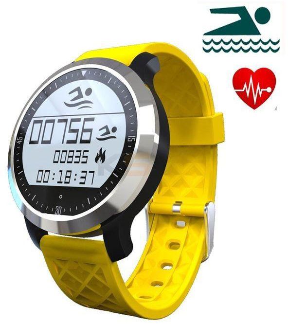F69 Sports Smart Watch Waterproof Heart Rate Fitness Tracker Sleep Monitor Pedometer-Yellow