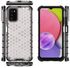 Case For Samsung A03S 4G - premium quality cover From GrabMobily - Iron man Clear Cover Shockproof Transparent back beehive with black edges