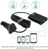 Sunsky HAWEEL 9.6A Max 4 Ports USB Passenger Car Charger With Extending USB HUB For Front And Back Seat Charging For IPhone, Galaxy, Huawei, Xiaomi, LG, HTC And Other Smart Phones, Length: 1.8m(Black)