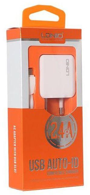 Ldnio AC200 Dual USB Port Travel Charger - White