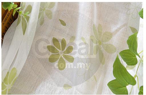Window Curtain Drape Panel Sheer Flower Pattern - 100cm x 250cm