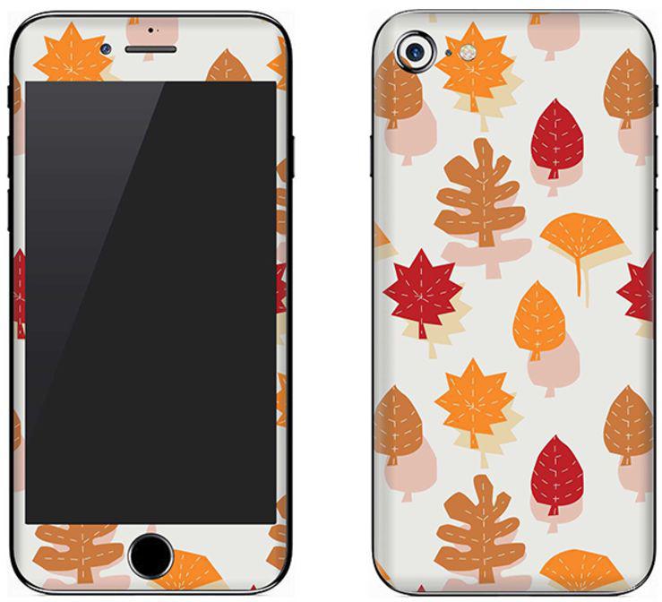 Vinyl Skin Decal For Apple iPhone 8 Autumn Scribble