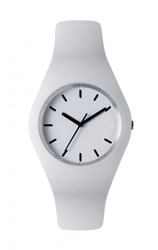 Women White Dial Silicone Band Watch