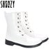 Shoozy Leather Lace Up Boot - White