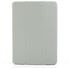 Grey Fabric Textured for iPad Air Magnetic Tri-fold Leather Cover Stand