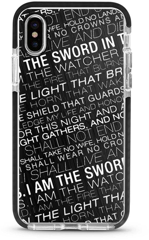 Protective Case Cover For Apple iPhone X/XS GOT Night's Watcher Oath Full Print