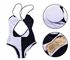 b'Women Swimwear Swimsuit Black and White'