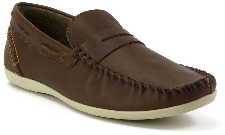 West Coast 117102241 Rodeo Drive Slip On Shoes For Men-Brown, 41 EU