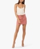 Dusty Pink Lace-Up Denim Mini Skirt