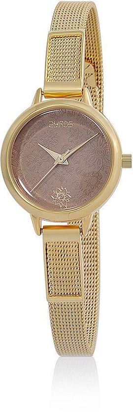 Zyros Analog Watch For Women - Stainless Steel , Gold - ZY308L010107