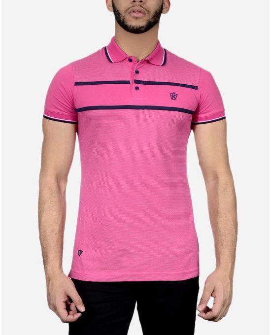 Men's Club Solid Polo T-Shirt - Fuchsia